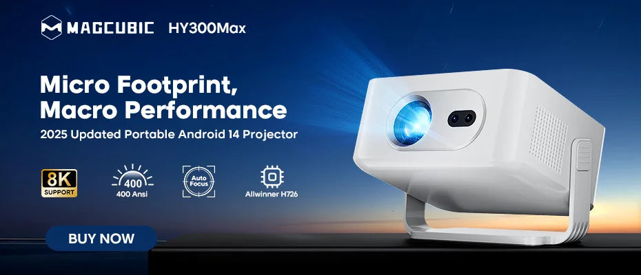 Magcubic HY300 Pro: 8K Smart Android 14 Projector with 180° Rotation - Ultra Shoppings