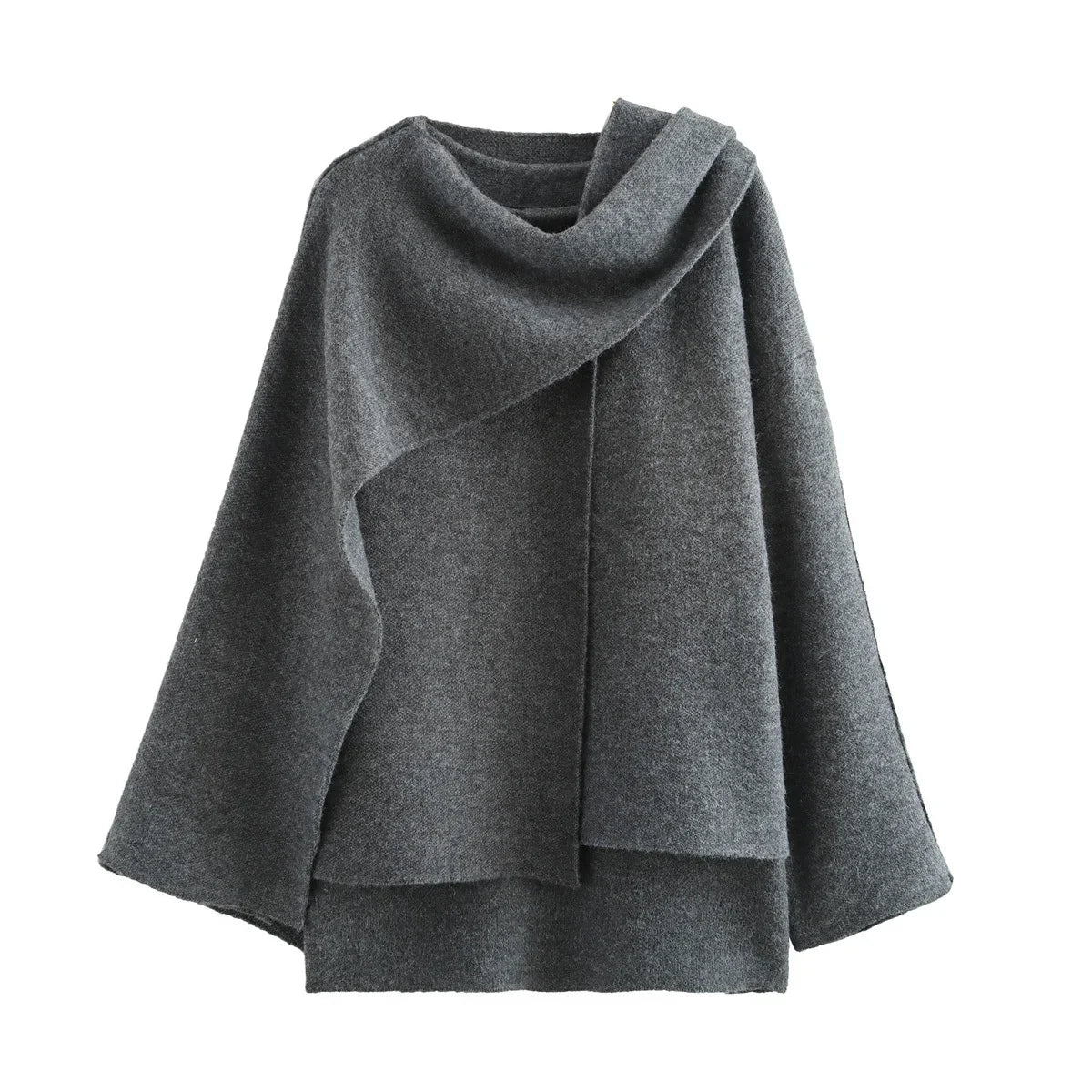 Autumn Chic: Knit Scarf Jacket for Women