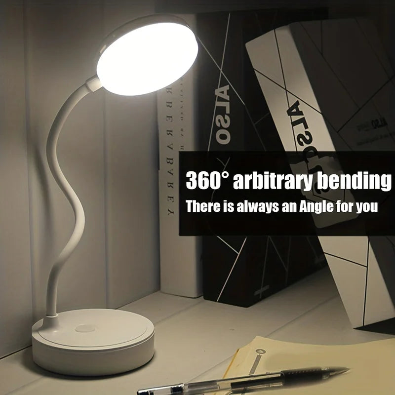 USB Rechargeable LED Desk Lamp: Foldable, Eye-Caring Light for Work & Study