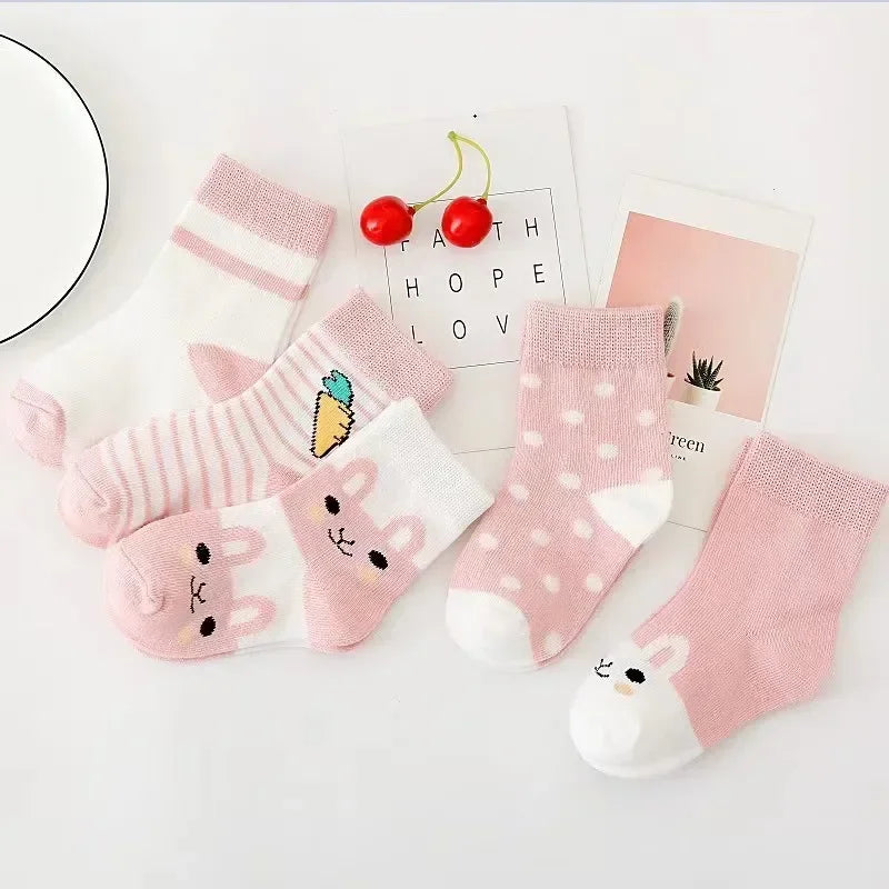 Soft Cotton Socks for Boys & Girls – 5 Pairs