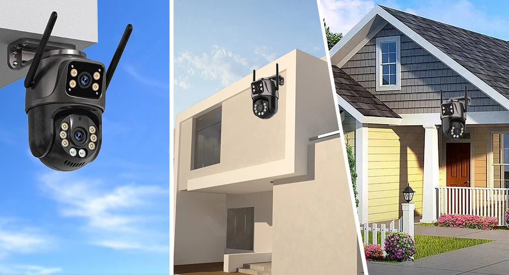 4K 8MP Dual-Lens PTZ WiFi Camera | AI Tracking Outdoor CCTV