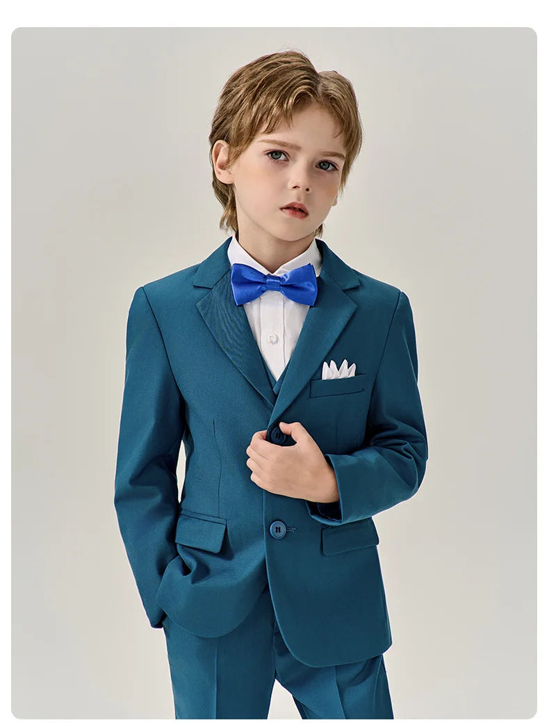 Boys’ Stylish Formal Wear – Green Blazer Set for Special Occasions