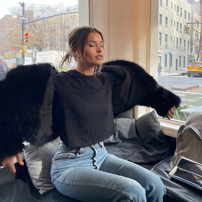 Shawl Collar Faux Fur Jacket – Bold Winter Look