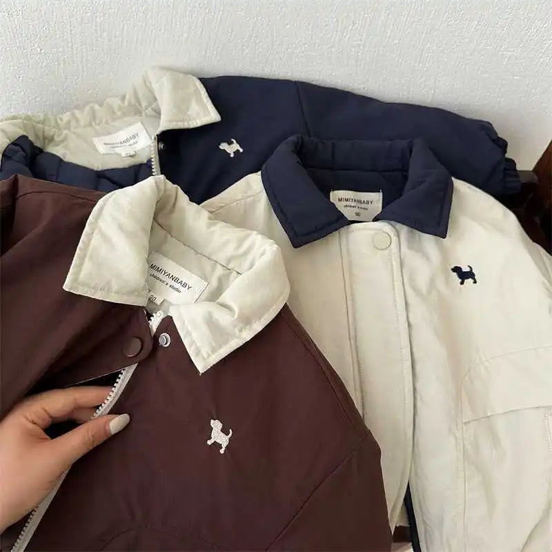 Winter Jacket for Boys & Girls – Warm Cartoon Style