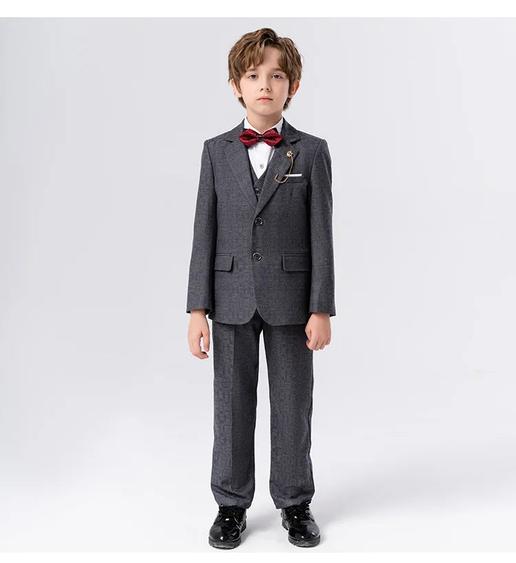Classic Gray Suit for Boys – 1–14Y Formal & Performance Set