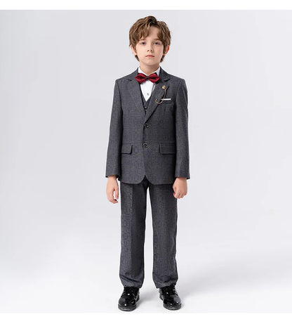 Classic Gray Suit for Boys – 1–14Y Formal & Performance Set