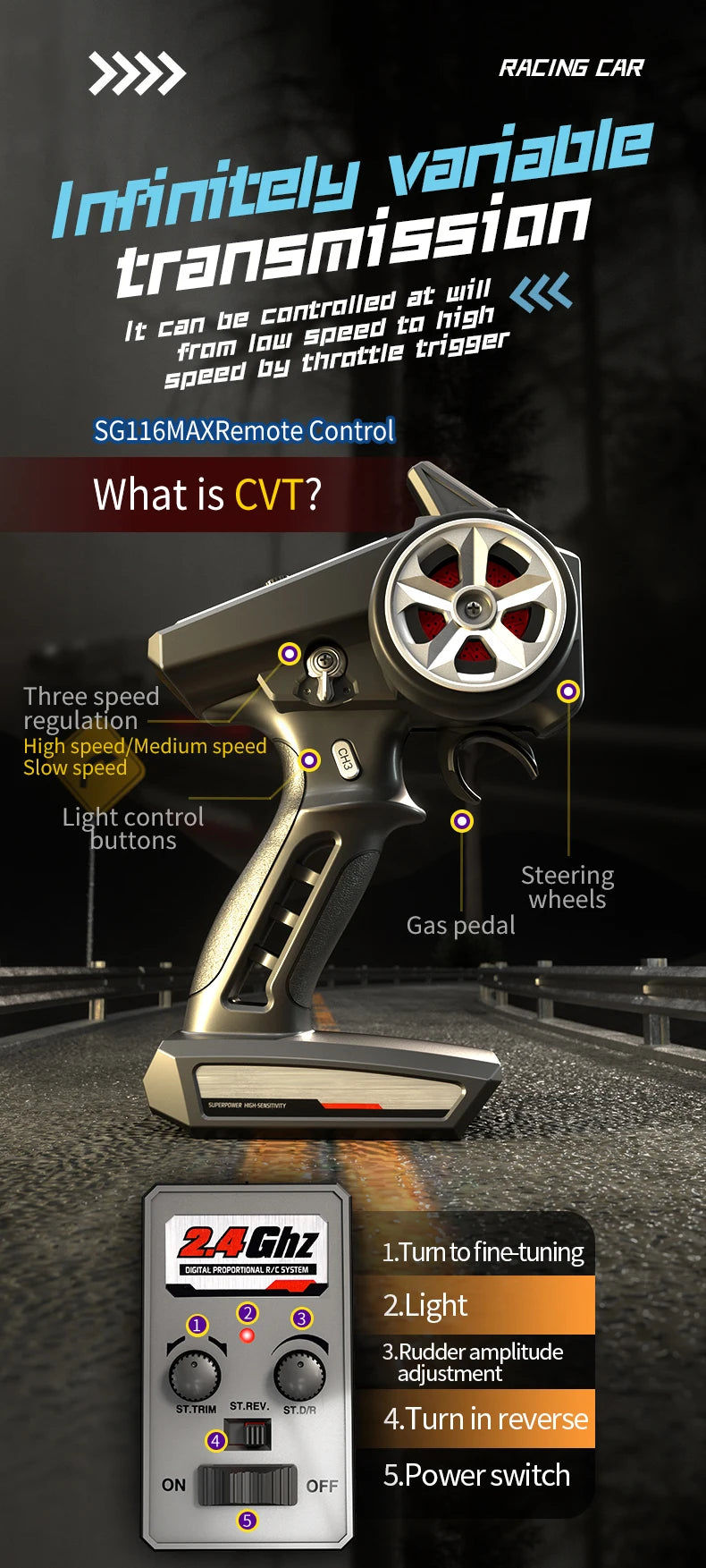 1:16 ZLL SG116 RC Car – Brushless 4WD Off-Road Drift Racing Toy