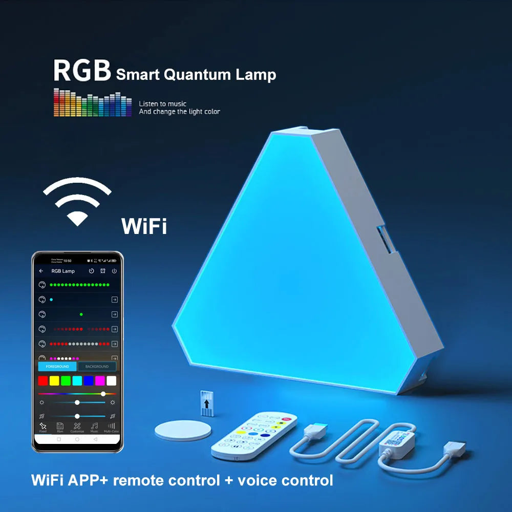 LED RGB Quantum Wall Lamp – Smart Rhythm Light for Modern Spaces