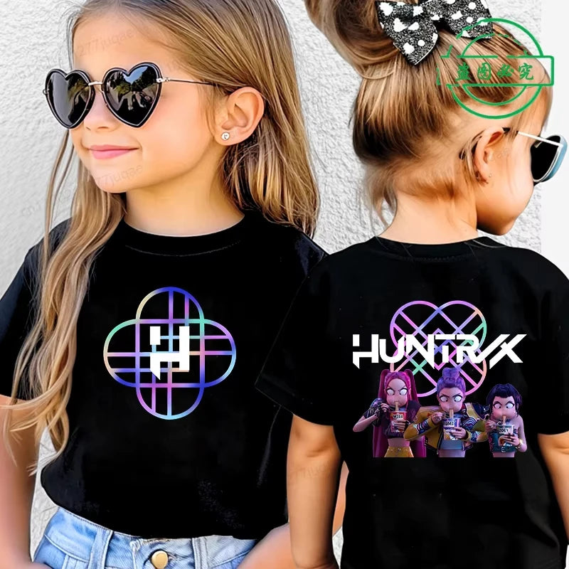 Saja Kpop Demon Hunters Boys Tee – Summer Cartoon Cotton Shirt