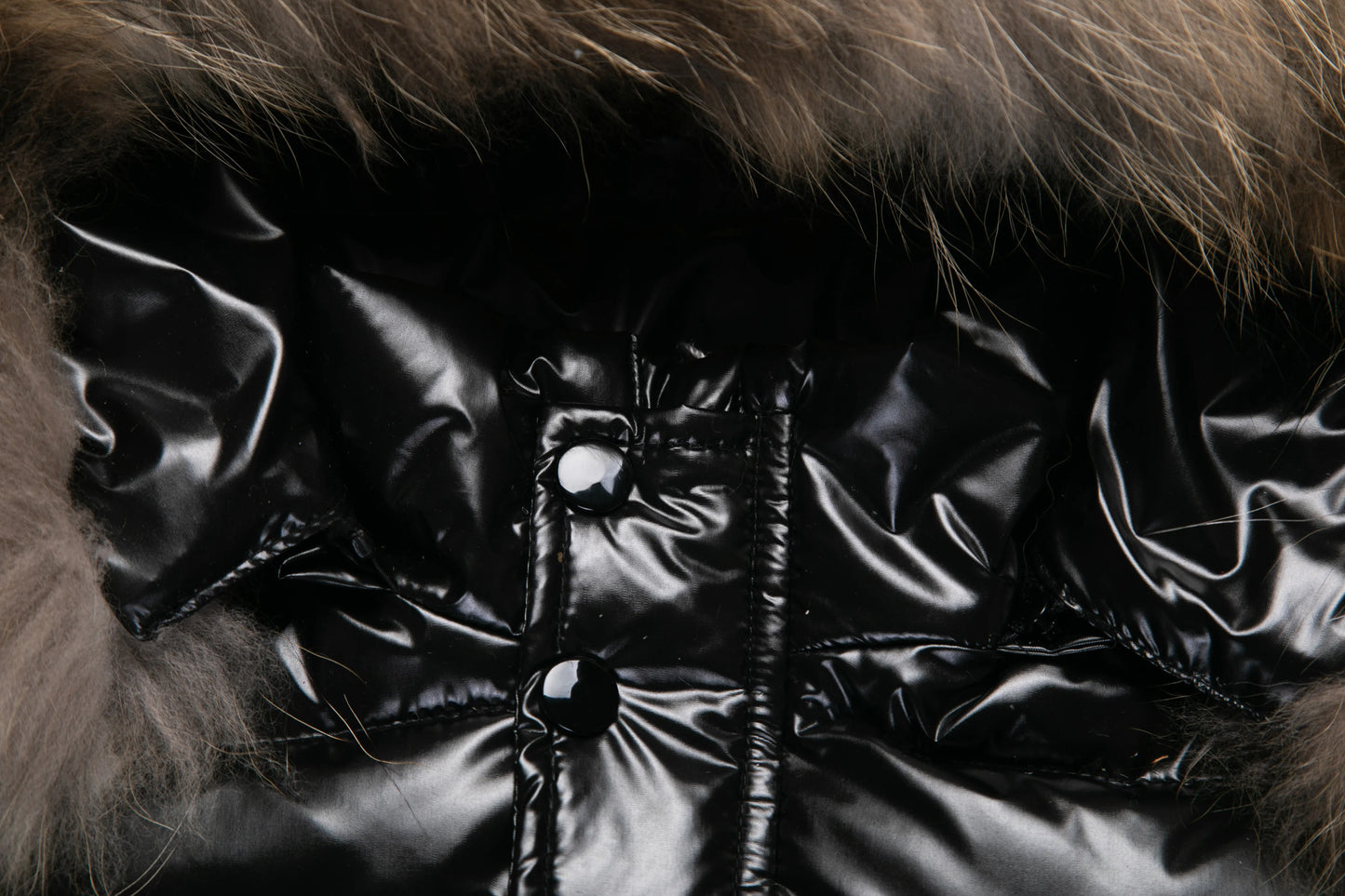 Shiny Waterproof Kids' Down Parka – Real Fur Hood