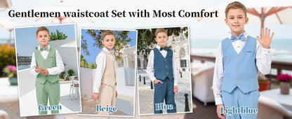 Children’s 4-Piece Linen Suit – Perfect for Weddings & Parties