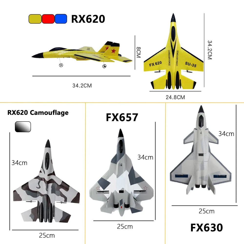 2.4G RC Foam Aircraft SU-35 – Fighter Jet Glider Toy for Kids