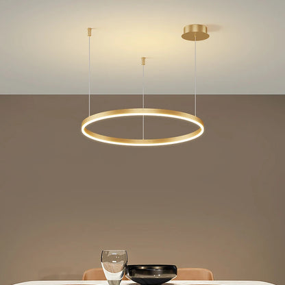 Elegant Circular LED Chandelier: Modern Lighting for Living Spaces