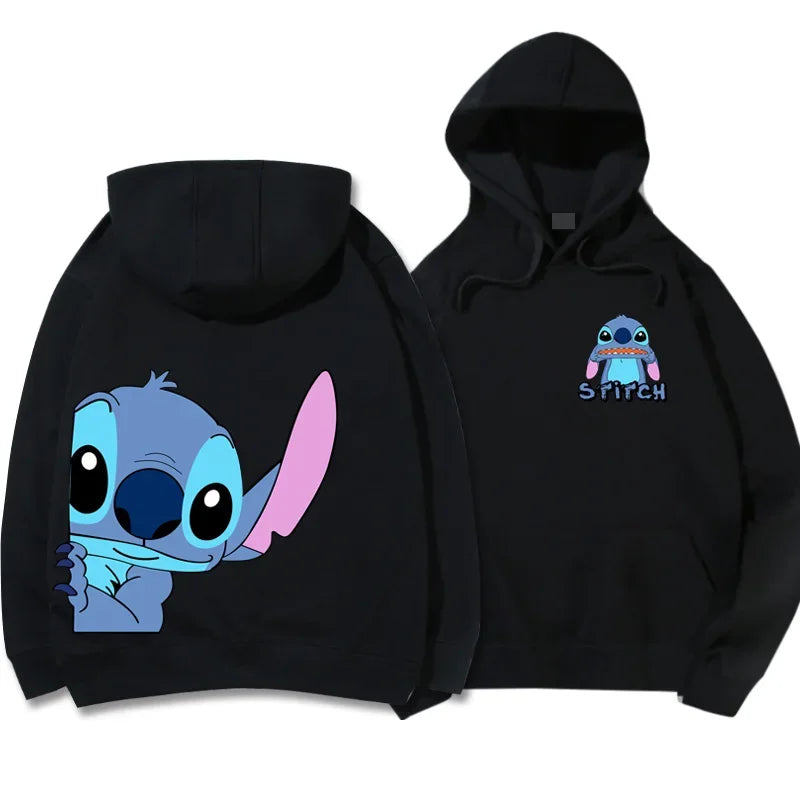 Stitch & Angel Hoodie: Cute & Cozy Cartoon Pullover