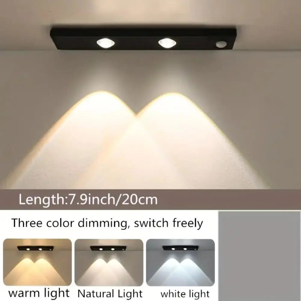 Wireless Motion Sensor LED Light: Ultra-Thin, USB Rechargeable, Indoor Use