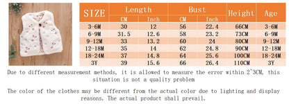 Baby Girls’ Fur Vest – Embroidered Sleeveless Coat (0–3Y)