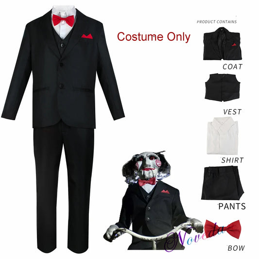 Full Set Jigsaw Costume – Saw Horror Movie Cosplay for Halloween
