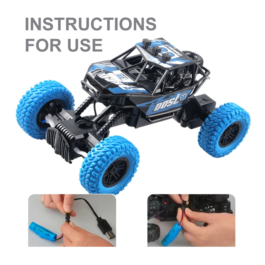 Off-Road RC Car with Flashing Lights – Perfect Gift for Kids!