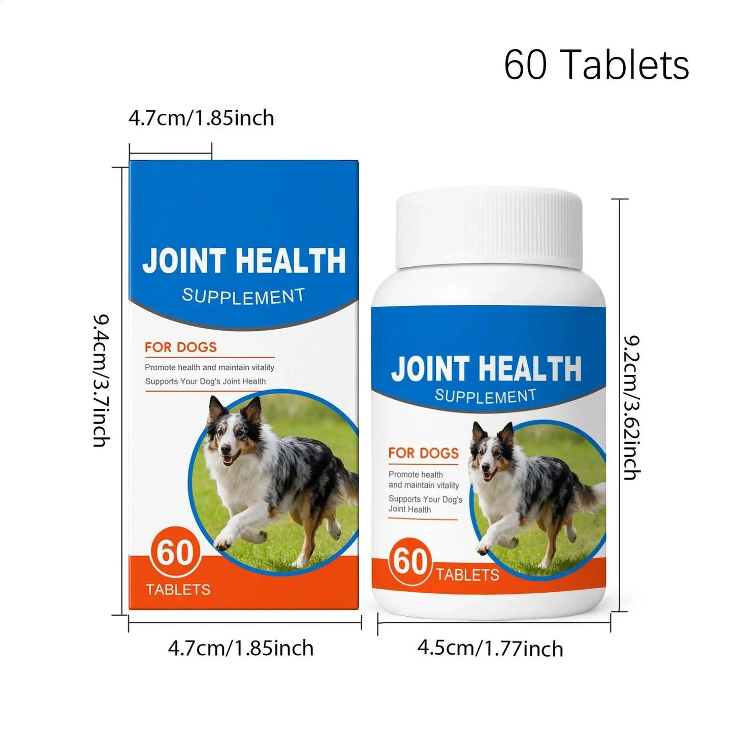 Joint Supplement for Large Dogs – 60 Natural Tablets for Daily Health & Senior Support