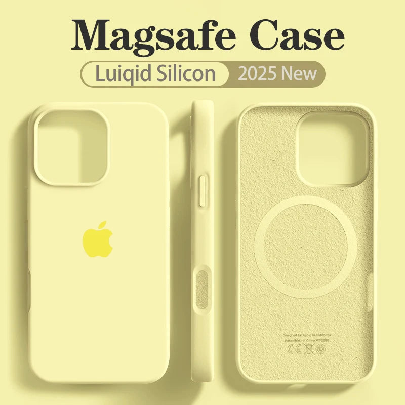 Original MagSafe Magnetic Liquid Silicone Soft Case for Apple - Premium Protection & Seamless Charging