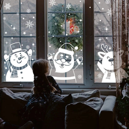 Festive Christmas Window Stickers: Santa, Snowflakes & Holiday Cheer