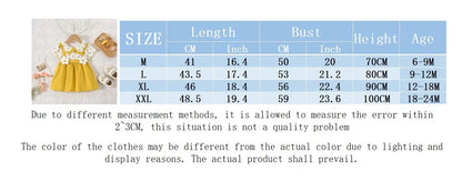 Baby Girl Flower Print Shoulder Strap Dress