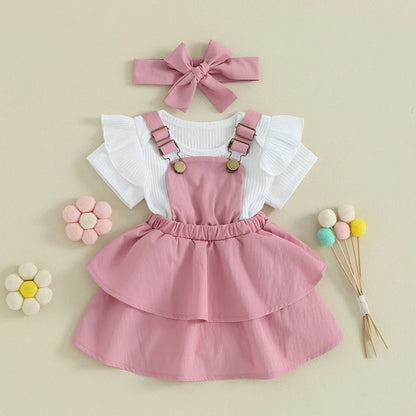 Sweet Baby Girl Summer Clothing Set 3Pcs