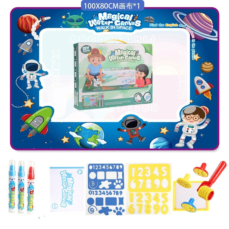 Magic Water Drawing Mat – Reusable Coloring & Doodle Board for Kids