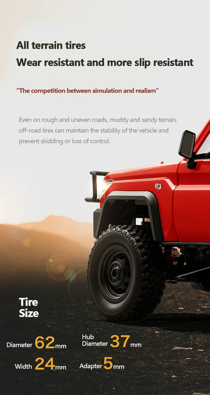 MN82T RC Truck – 1:12 Scale Off-Road Climbing Car for Christmas Gift