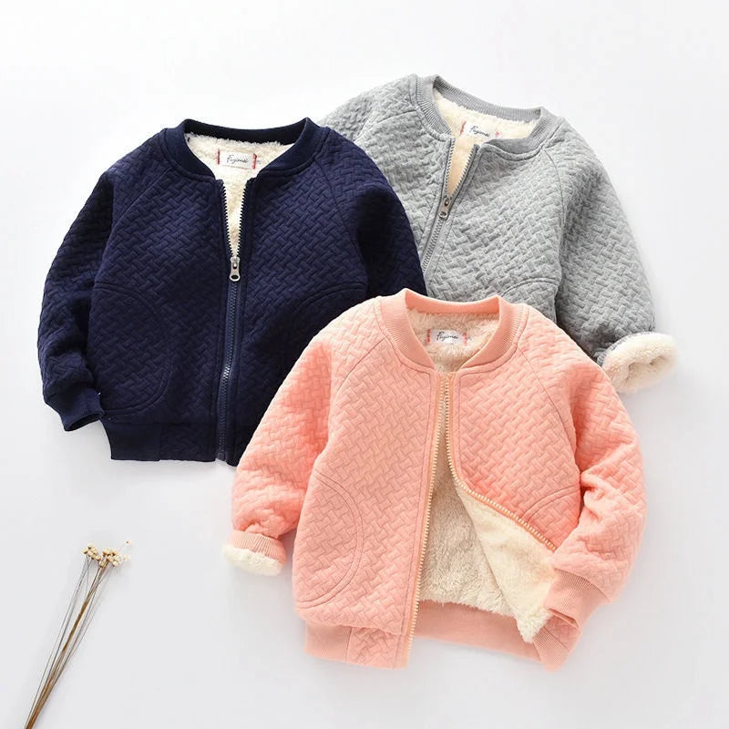 Baby Girls & Boys Winter Coat – Casual Fleece Outerwear