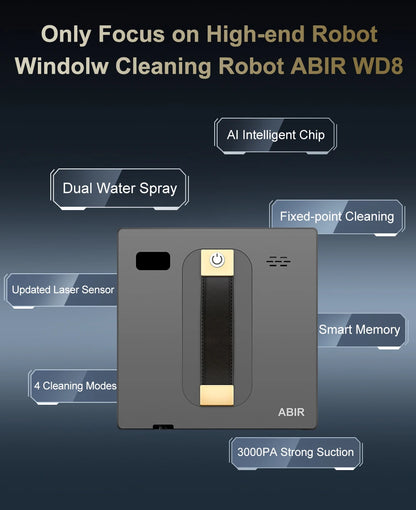 ABIR WD8 Robot Window Cleaner: Effortless Shine with Smart Tech