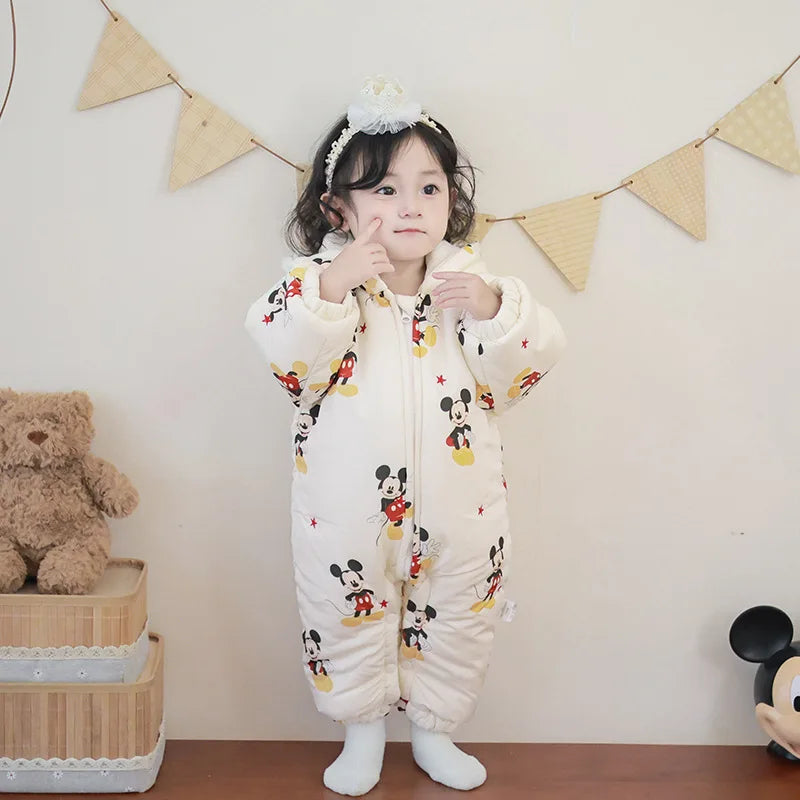 Unisex Cotton Romper – Mickey Magic for Babies