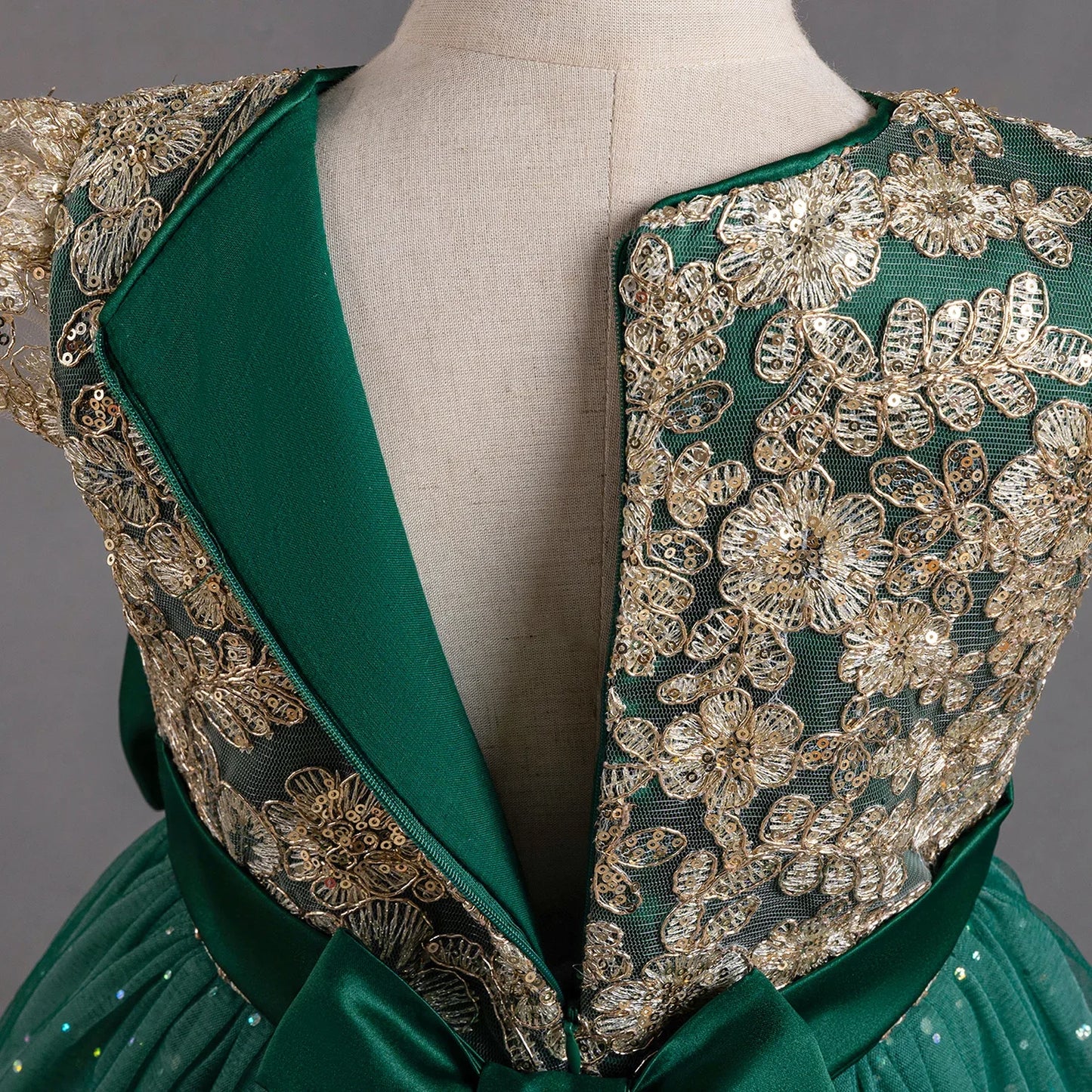 Festive Elegance – Girls’ Bow Party Dress for 3-10Y