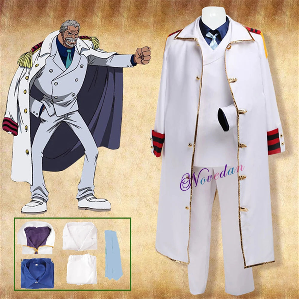 One Piece Cosplay Costume – Garp Marine Cloak & Uniform Coat