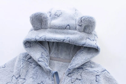 Soft Flannel Baby Romper – 0–12M Warmth