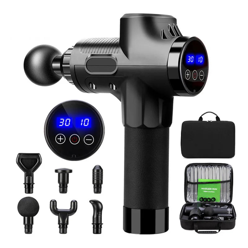 Fascial Massage Gun Electric Percussion Pistol for Deep Tissue Muscle Relaxation & Pain Relief