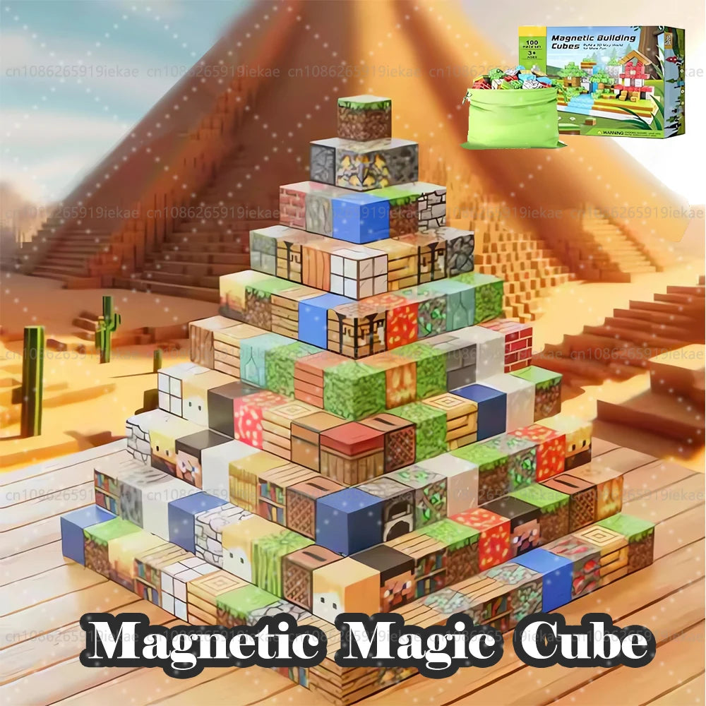 Magnetic Mine World Blocks - STEM Montessori Toy for Kids 3+