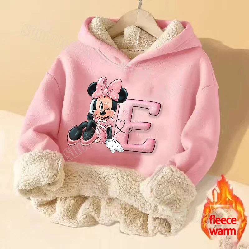 Minnie Mouse Girl Pullover Hoodie: Warm & Stylish Winter Sweatshirt