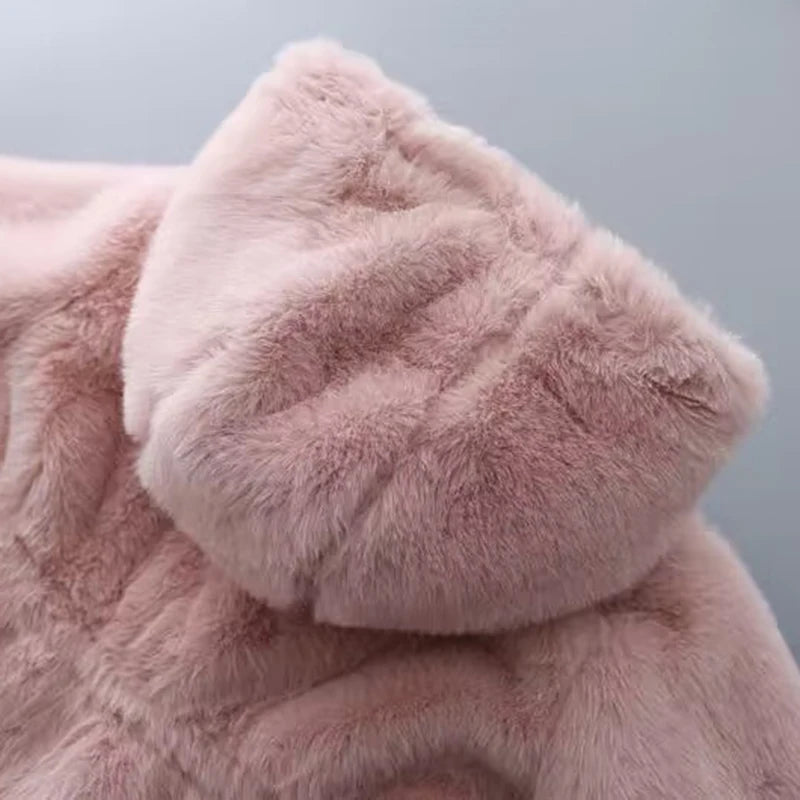 Warm Girls’ Jacket – Long Sleeve Plush Outerwear