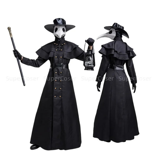 Wizard & Monk Robe – Gothic Plague Doctor Halloween Costume