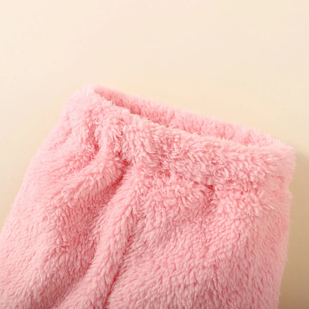 Toddler Fluff Hooded Outfit – 2PCS Set