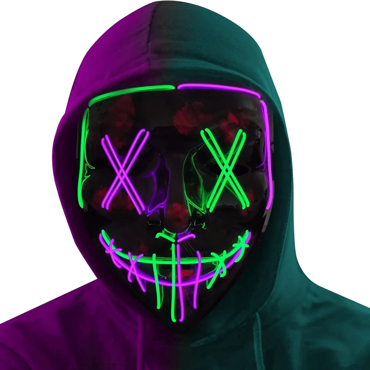 Halloween LED Mask – Poptrend Light-Up Scary Costume Accessory
