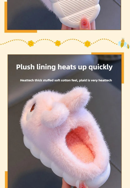Warm Fluffy Rabbit Slippers for Boys & Girls