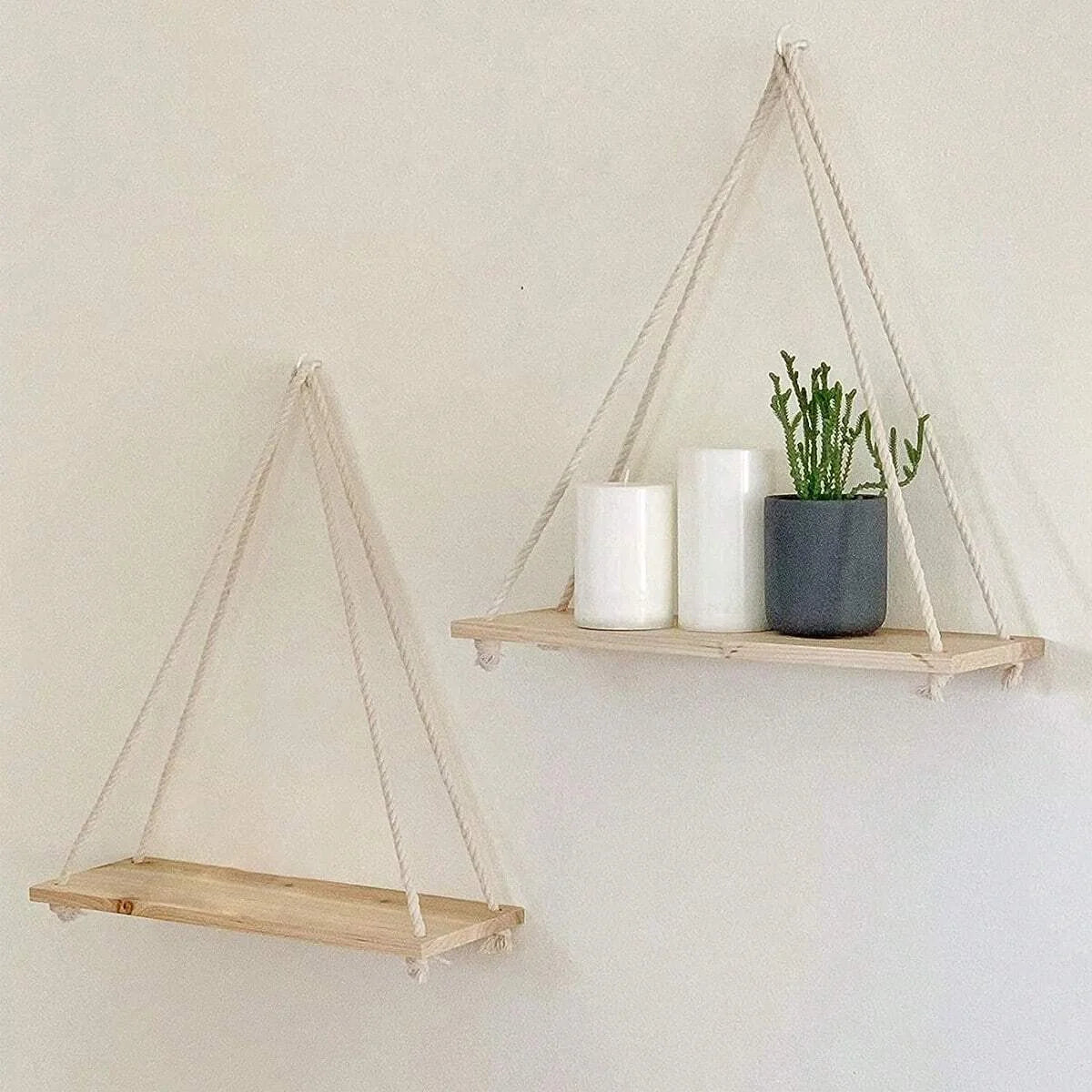 Chic Wooden Wall Hanging Rack for Floral Displays