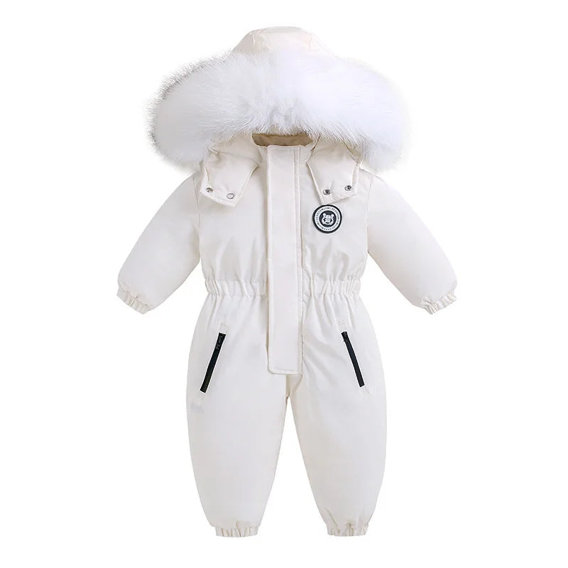 Baby Winter Overalls – Hooded Ski Suit for Cold Weather
