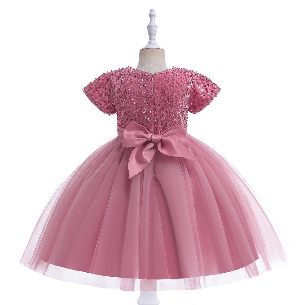 Princess Girls’ Sequined Bow Dress – Birthday