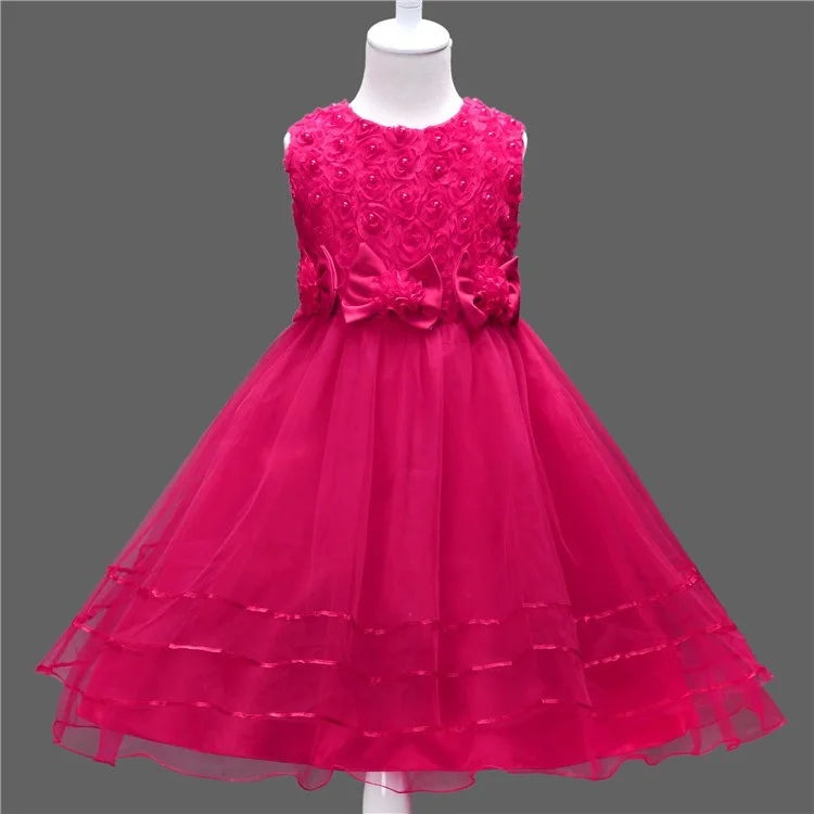 Elegant Mesh Skirt Dress for Girls – Wedding & Party