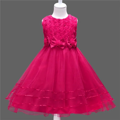 Elegant Mesh Skirt Dress for Girls – Wedding & Party