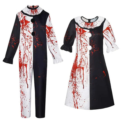 Horror Clown Costume – Terrifier 3 Bloody Jumpsuit for Halloween