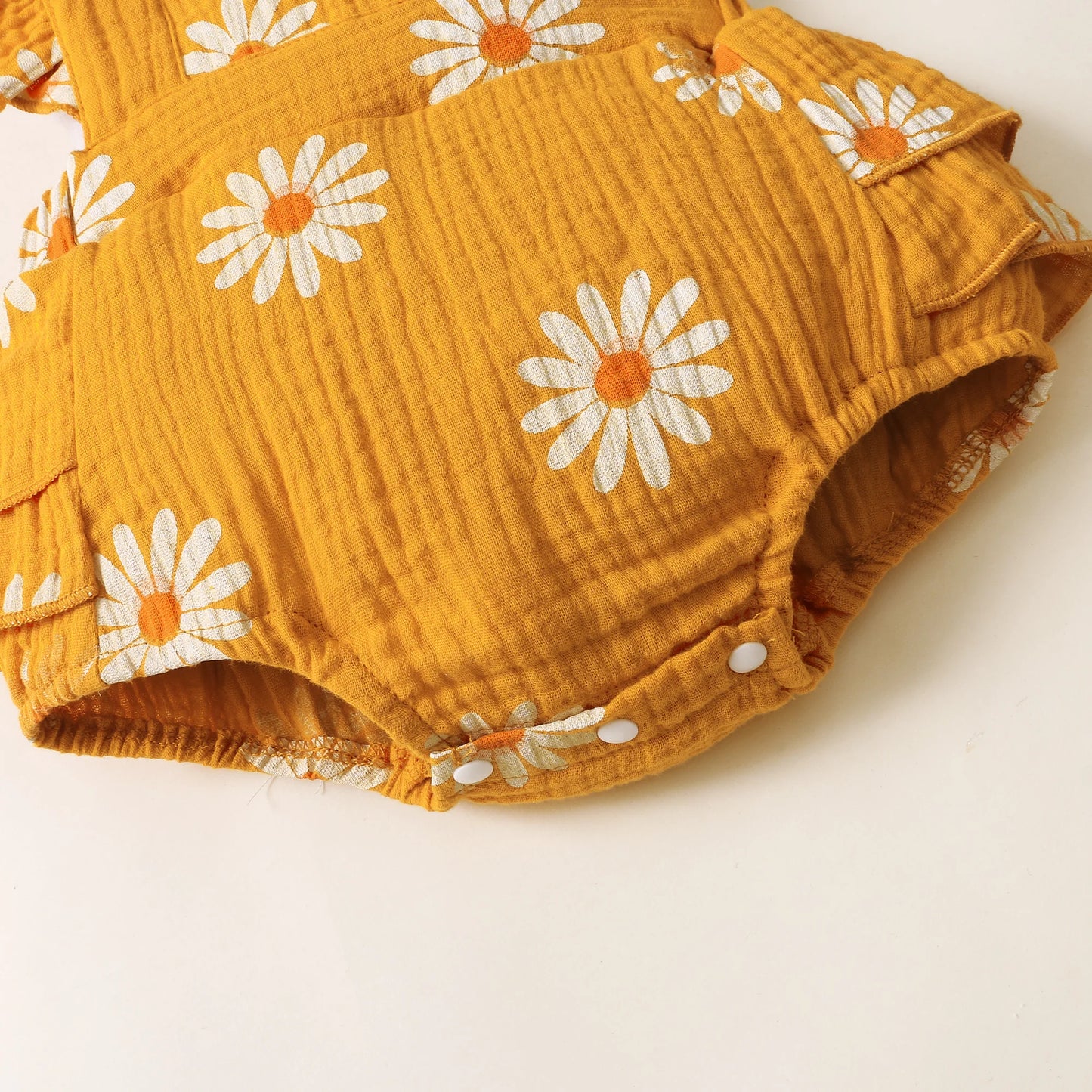 Cute Sunflower Baby Romper for Summer